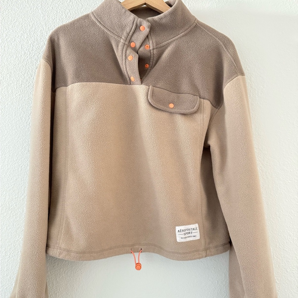 Aeropostale Tan Fleece Pullover